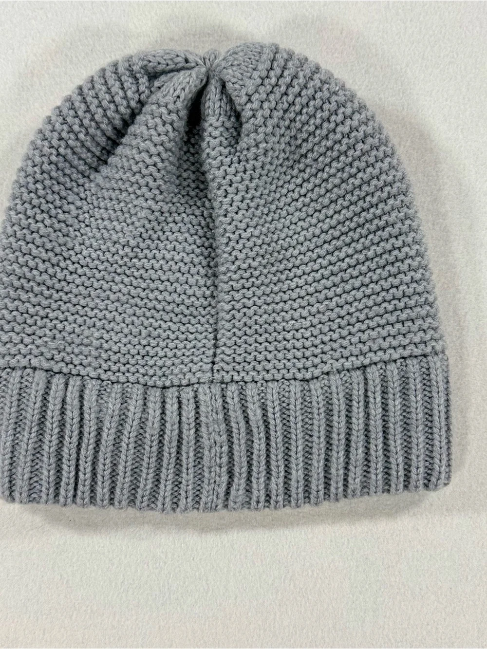 The North Face Women's Gray Purrl Stitch Beanie Knit Hat One Size